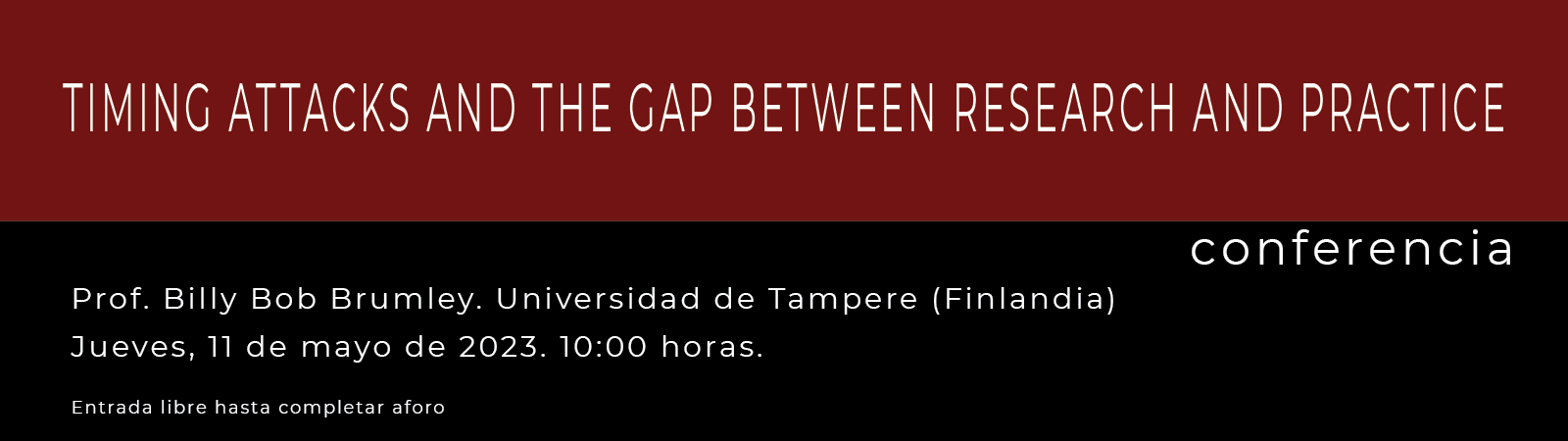 Conferencia en ITEFI, 11 de mayo de 2023-10:00 horas